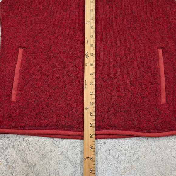 Patagonia Vest Jacket Womens L Red Heathered Better Sweater Full Zip Fleece - Picture 6 of 9